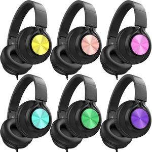 Classroom Headphones 6 Pack, Kids Headphones for School,6 Color For K-12 Class & Teachers, Foldable Wired Headset with Microphone & 3.5mm Jack for Student Laptop Tablets Chromebook Classroom Headphones 6 Pack, Kids Headphones for School,6 Color For K-12 Class & Teachers, Foldable Wired Headset with Microphone & 3.5mm Jack for Student Laptop Tablets Chromebook
