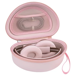 Headphone Case for Beats Solo 4/3/2, Studio 3/ Pro, BERIBES/KVIDIO/TOZO for SKULLCANDY / PICUN, Hard Shell EVA Travel Carrying Over-Ear Headphone Case, Mesh Bag for Cable, Handle Strap, Pink Headphone Case for Beats Solo 4/3/2, Studio 3/ Pro, BERIBES/KVIDIO/TOZO for SKULLCANDY / PICUN, Hard Shell EVA Travel Carrying Over-Ear Headphone Case, Mesh Bag for Cable, Handle Strap, Pink