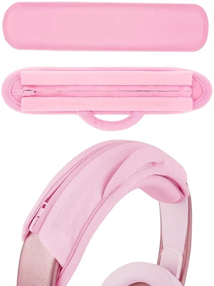 Medium Protein Leather Headband Cover + Pad Set Protector, No Tool Needed, Compatible with Medium-Sized Headphones (Fits Headband Diameter Around 3.1cm/1.22") (Pink) Medium Protein Leather Headband Cover + Pad Set Protector, No Tool Needed, Compatible with Medium-Sized Headphones (Fits Headband Diameter Around 3.1cm/1.22") (Pink)