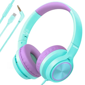 Kids Headphones for School with 3.5mm/USB C Headphones & HD Mic Over-Ear Headphone for School, Foldable Type C Headphone, Safe Volume for iPad/Travel/Tablets/Classroom, Back to School gift Kids Headphones for School with 3.5mm/USB C Headphones & HD Mic Over-Ear Headphone for School, Foldable Type C Headphone, Safe Volume for iPad/Travel/Tablets/Classroom, Back to School gift