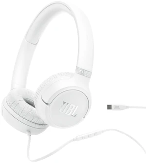 Tune 530C - Wired On-Ear Headphones - White Pure Bass Sound, Hi-Res Audio, USB-C Connection, 3-button remote + mic Tune 530C - Wired On-Ear Headphones - White Pure Bass Sound, Hi-Res Audio, USB-C Connection, 3-button remote + mic