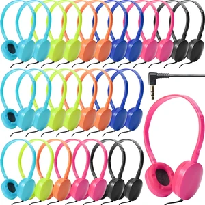 30 Pack Wired Headphones, Adjustable On Ear Headphones, Mixed Colors with Stereo, Earbuds for Schools, Laptop, Travel, Plane, Tablet 30 Pack Wired Headphones, Adjustable On Ear Headphones, Mixed Colors with Stereo, Earbuds for Schools, Laptop, Travel, Plane, Tablet