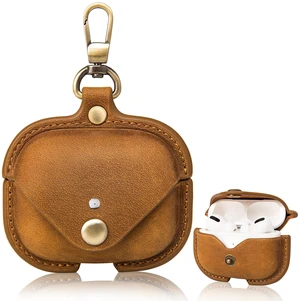 Charging Case Cover for Apple Airpods Pro(2019) & Airpods Pro 2nd(2022). Handcrafted Fully, Crazy Horse Cowhide Leather Vintage. Protective Portable Shockproof Case with Key Chain (Brown) Charging Case Cover for Apple Airpods Pro(2019) & Airpods Pro 2nd(2022). Handcrafted Fully, Crazy Horse Cowhide Leather Vintage. Protective Portable Shockproof Case with Key Chain (Brown)