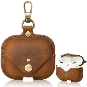 Charging Case Cover for Apple Airpods Pro(2019) & Airpods Pro 2nd(2022). Handcrafted Fully, Crazy Horse Cowhide Leather Vintage. Protective Portable Shockproof with Key Chain (Coffee) Charging Case Cover for Apple Airpods Pro(2019) & Airpods Pro 2nd(2022). Handcrafted Fully, Crazy Horse Cowhide Leather Vintage. Protective Portable Shockproof with Key Chain (Coffee)