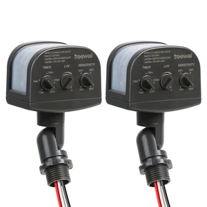 2 Pack 240-Degree Replacement Motion Sensor, Adjustable LUX(5-300) & Time & Detection Sensitivity Up to 60 Feet Range, 3 Working Modes Outdoor Motion Detector for Security Floodlight, Brown 2 Pack 240-Degree Replacement Motion Sensor, Adjustable LUX(5-300) & Time & Detection Sensitivity Up to 60 Feet Range, 3 Working Modes Outdoor Motion Detector for Security Floodlight, Brown