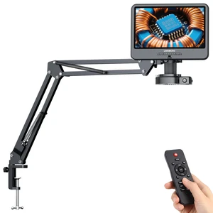 LM109A 10.1" Digital Microscope, Flexible Arm Stand with C-Clamp 56 LED Ring Lights, 1080P Full View Silver Coins Magnifier for Adults, 260X Soldering Microscope for Electronics, PC View LM109A 10.1" Digital Microscope, Flexible Arm Stand with C-Clamp 56 LED Ring Lights, 1080P Full View Silver Coins Magnifier for Adults, 260X Soldering Microscope for Electronics, PC View