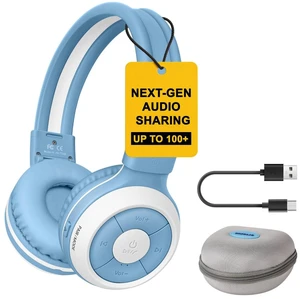 Manyshare Wireless Headphones for Kids w/Mic, Audio Sharing JH714 Broadcast Audio to 100+ Headphones at Once. Wireless Kids Headphones with Mic for School, Travel, Tablets and Group Listening Manyshare Wireless Headphones for Kids w/Mic, Audio Sharing JH714 Broadcast Audio to 100+ Headphones at Once. Wireless Kids Headphones with Mic for School, Travel, Tablets and Group Listening
