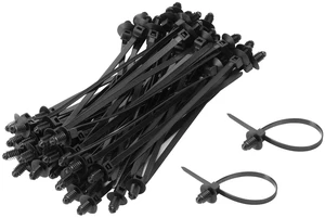 100PCS Fir Tree Nylon Push Mount Zip Ties, Heavy Duty Wire Ties, 2 in 1 Self Locking UV Resistant Assortment for Indoor Wire Tying (6.7"x0.27") 100PCS Fir Tree Nylon Push Mount Zip Ties, Heavy Duty Wire Ties, 2 in 1 Self Locking UV Resistant Assortment for Indoor Wire Tying (6.7"x0.27")