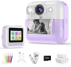 Kids Instant Print Camera, Christmas Birthday Gifts for Girls Boys Purple Children Digital Camera with 32GB Card, Game, Music, 1080P Video Kids Print Camera, 3-10 Year Old Girls Portable Kids Toys Kids Instant Print Camera, Christmas Birthday Gifts for Girls Boys Purple Children Digital Camera with 32GB Card, Game, Music, 1080P Video Kids Print Camera, 3-10 Year Old Girls Portable Kids Toys