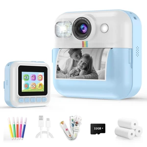 Kids Camera for Boys, Instant Print Camera with 1080P Video 32GB Card Blue Kids Christmas Birthday Gifts, Children Digital Camera with Game, Music Player, Portable Toys for 3-10 Year Old Boys Kids Camera for Boys, Instant Print Camera with 1080P Video 32GB Card Blue Kids Christmas Birthday Gifts, Children Digital Camera with Game, Music Player, Portable Toys for 3-10 Year Old Boys