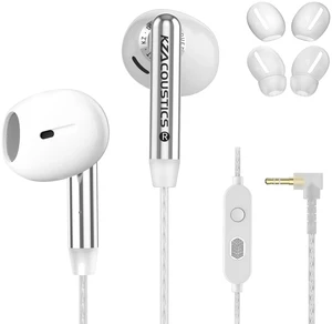 Duet Wired Earbuds with Mic, Dual Driver in Ear Earphone with 3.5mm Jack Noise Isolating Fit, In-Line Microphone Call and Track Control, Convenient for Travel, White Duet Wired Earbuds with Mic, Dual Driver in Ear Earphone with 3.5mm Jack Noise Isolating Fit, In-Line Microphone Call and Track Control, Convenient for Travel, White