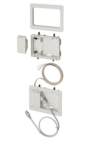 TVL2508K-1 Low Profile TV Bridge Kit for Shallow Walls, 8-inch x 5-inch Box, 1/2-inch or 5/8-Inch Drywall, White, 1-Pack TVL2508K-1 Low Profile TV Bridge Kit for Shallow Walls, 8-inch x 5-inch Box, 1/2-inch or 5/8-Inch Drywall, White, 1-Pack