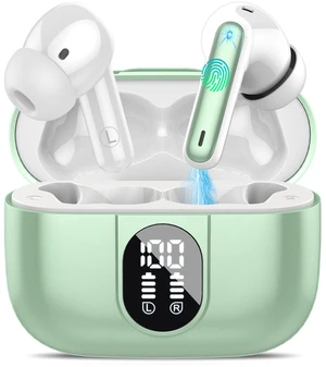 Wireless Earbuds, 2025 Bluetooth Headphones 5.3 HiFi Stereo Earphones, 40H Playtime in-Ear Earbud, Bluetooth Earbud with LED Power Display, IP7 Waterproof Earphones Sport Headset for Android iOS Wireless Earbuds, 2025 Bluetooth Headphones 5.3 HiFi Stereo Earphones, 40H Playtime in-Ear Earbud, Bluetooth Earbud with LED Power Display, IP7 Waterproof Earphones Sport Headset for Android iOS