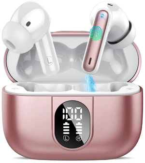Wireless Earbuds, 2024 Bluetooth Headphones 5.3 HiFi Stereo Earphones, 40H Playtime in-Ear Earbud, Bluetooth Earbud with Dual Mic Call, IP7 Waterproof Earphones Sport Headset for iOS Wireless Earbuds, 2024 Bluetooth Headphones 5.3 HiFi Stereo Earphones, 40H Playtime in-Ear Earbud, Bluetooth Earbud with Dual Mic Call, IP7 Waterproof Earphones Sport Headset for iOS