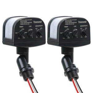 2 Pack 240-Degree Replacement Motion Sensor, Adjustable LUX(5-300) & Time & Detection Sensitivity Up to 60 Feet Range, 3 Working Modes Outdoor Motion Detector for Security Floodlight, Black 2 Pack 240-Degree Replacement Motion Sensor, Adjustable LUX(5-300) & Time & Detection Sensitivity Up to 60 Feet Range, 3 Working Modes Outdoor Motion Detector for Security Floodlight, Black