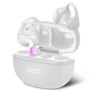 Open Ear Earbuds,Wireless Earbuds Bluetooth 5.4 Ergonomic Clip-On Ear Buds, Bone Conduction Over The Ear Headphones 48H Playtime, Perfect Running Headphones for Sports IPX7 Waterproof Open Ear Earbuds,Wireless Earbuds Bluetooth 5.4 Ergonomic Clip-On Ear Buds, Bone Conduction Over The Ear Headphones 48H Playtime, Perfect Running Headphones for Sports IPX7 Waterproof