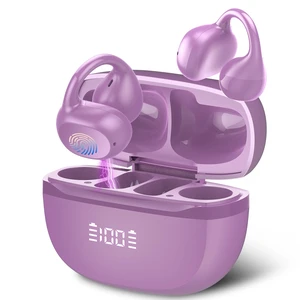 Open Ear Earbuds,Wireless Earbuds Bluetooth 5.4 Ergonomic Clip-On Ear Buds, Bone Conduction Over The Ear Headphones 48H Playtime, Perfect Running Headphones for Sports IPX7 Waterproof Open Ear Earbuds,Wireless Earbuds Bluetooth 5.4 Ergonomic Clip-On Ear Buds, Bone Conduction Over The Ear Headphones 48H Playtime, Perfect Running Headphones for Sports IPX7 Waterproof