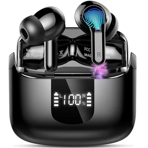 Wireless Earbuds, 2026 Bluetooth 5.4 Headphones NEW Ear Buds 40H Bass Stereo in-Ear Earphones ENC Noise Cancelling Earbuds with 4 HD Mic, USB-C LED Display IP7 Waterproof Sport Headset for Android iOS Wireless Earbuds, 2026 Bluetooth 5.4 Headphones NEW Ear Buds 40H Bass Stereo in-Ear Earphones ENC Noise Cancelling Earbuds with 4 HD Mic, USB-C LED Display IP7 Waterproof Sport Headset for Android iOS