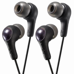 Gumy in Ear Earbud Headphones,Powerful Sound,Comfortable and Secure Fit,Silicone Ear Pieces - HAFX7B Black,Small,(Pack of 2) Gumy in Ear Earbud Headphones,Powerful Sound,Comfortable and Secure Fit,Silicone Ear Pieces - HAFX7B Black,Small,(Pack of 2)