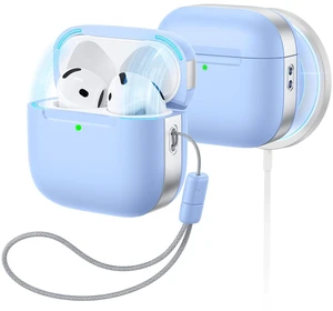 for AirPods 5/4 Gen Case, Compatible with MagSafe, Light Blue Compatible With AirPods 5/4 (USB-C), Magnetic Lid, Full Drop Protection, Lanyard, Clear LED Indicator, Pulse Series for AirPods 5/4 Gen Case, Compatible with MagSafe, Light Blue Compatible With AirPods 5/4 (USB-C), Magnetic Lid, Full Drop Protection, Lanyard, Clear LED Indicator, Pulse Series