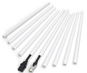 142in Cord Covers for Wires on Wall, White Cord Hider for 1 Cord Upgraded Size Fits 1 Thick Extension Cord, Self-Adhesive Paintable Cable Raceway, W0.5" x H0.4", 10-Pack(14.2" Each) 142in Cord Covers for Wires on Wall, White Cord Hider for 1 Cord Upgraded Size Fits 1 Thick Extension Cord, Self-Adhesive Paintable Cable Raceway, W0.5" x H0.4", 10-Pack(14.2" Each)