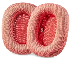 Premium Ear Cushions Compatible with Apple AirPods Max Headphones Pink Silicone Lined Mesh High-Density Foam Strong Magnet Ear Pads Premium Ear Cushions Compatible with Apple AirPods Max Headphones Pink Silicone Lined Mesh High-Density Foam Strong Magnet Ear Pads