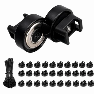 Heavy-Duty Magnetic Zip Tie Mounts,30Pcs Multipurpose Cable Holder with Nylon Cable Ties (100 Pieces) for Efficient Wire Management Heavy-Duty Magnetic Zip Tie Mounts,30Pcs Multipurpose Cable Holder with Nylon Cable Ties (100 Pieces) for Efficient Wire Management