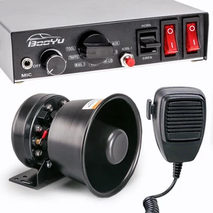 12V 9 Tones Siren Horn Emergency Sirens PA System for Tow Trucks, Construction Vehicles, Roadside Assistance, Oversized Cargo Transport Vehicles 12V 9 Tones Siren Horn Emergency Sirens PA System for Tow Trucks, Construction Vehicles, Roadside Assistance, Oversized Cargo Transport Vehicles