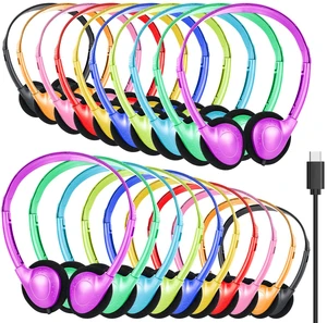 USB C Headphones Bulk 30 Pack for Classroom School Kids,On-Ear Wired USB Type C Headphones for School Student Children Compatible with Pad Tablet Smartphones Travel Testing Mixed Colors USB C Headphones Bulk 30 Pack for Classroom School Kids,On-Ear Wired USB Type C Headphones for School Student Children Compatible with Pad Tablet Smartphones Travel Testing Mixed Colors
