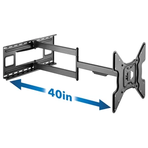 Long Arm TV Wall Mount, 40" Extension, 32-70" Pre-assembled full-motion corner bracket holds up to 110 lbs, 90 swivel & tilt, VESA 400x400 Long Arm TV Wall Mount, 40" Extension, 32-70" Pre-assembled full-motion corner bracket holds up to 110 lbs, 90 swivel & tilt, VESA 400x400