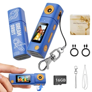 Mini Keychain Digital Camera:2K Digital Mini Camera with 16GB Card,Vintage Keychain Video Camera, 1" HD LCD Display, 400mAh Battery Portable Small Cameras with Elegant Gift Box Mini Keychain Digital Camera:2K Digital Mini Camera with 16GB Card,Vintage Keychain Video Camera, 1" HD LCD Display, 400mAh Battery Portable Small Cameras with Elegant Gift Box