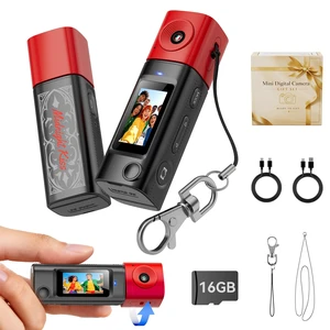 Mini Keychain Digital Camera:2K Digital Mini Camera with 16GB Card,Vintage Keychain Video Camera, 1" HD LCD Display, 400mAh Battery Portable Small Cameras with Elegant Gift Box Mini Keychain Digital Camera:2K Digital Mini Camera with 16GB Card,Vintage Keychain Video Camera, 1" HD LCD Display, 400mAh Battery Portable Small Cameras with Elegant Gift Box