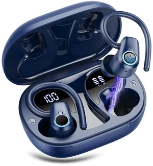 Wireless Earbuds, 2023 Bluetooth Headphones 5.3 Sport, 50H Ear buds with Earhooks, Dual LED DisplayBluetooth Earbuds, Stereo Noise Cancelling Headphones, IP7 Waterproof Running Earphones, Deep Blue Wireless Earbuds, 2023 Bluetooth Headphones 5.3 Sport, 50H Ear buds with Earhooks, Dual LED DisplayBluetooth Earbuds, Stereo Noise Cancelling Headphones, IP7 Waterproof Running Earphones, Deep Blue