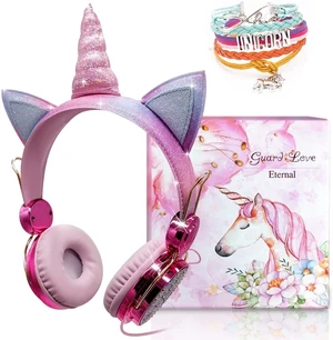 Unicorn Kids Headphones for Girls Children Teens, Wired Headphones for Kids with Adjustable Headband, 3.5mm Jack and Over On Ear Headset w/Mic for School Birthday Xmas Unicorn Gift Unicorn Kids Headphones for Girls Children Teens, Wired Headphones for Kids with Adjustable Headband, 3.5mm Jack and Over On Ear Headset w/Mic for School Birthday Xmas Unicorn Gift