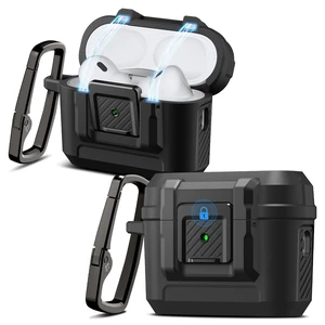 Lock Fit Designed for AirPods Pro 3 Case (2025) with Lock One-Touch Open with Secure Locking Clip, PC & TPU Multi Layer Shell, Carabiner Included - Matte Black Lock Fit Designed for AirPods Pro 3 Case (2025) with Lock One-Touch Open with Secure Locking Clip, PC & TPU Multi Layer Shell, Carabiner Included - Matte Black