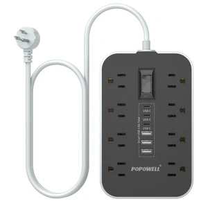 Appliance Power Strip- 14 Guage Heavy Duty Extension Cord, 24in, 8 AC Outlet& 6 USB Ports 4.8A USB Charging Station, 1080J, High Wattage for Microwave, Conditioner, Kitchen, Garage Essentials Appliance Power Strip- 14 Guage Heavy Duty Extension Cord, 24in, 8 AC Outlet& 6 USB Ports 4.8A USB Charging Station, 1080J, High Wattage for Microwave, Conditioner, Kitchen, Garage Essentials