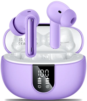 Wireless Earbuds, 2025 Wireless Headphones HiFi Stereo Earphones with 4 ENC Noise Canceling Mic, 42Hs Playtime In Ear Earbud, Bluetooth 5.3 Sport Earphones with LED Power Display for Android iOS Wireless Earbuds, 2025 Wireless Headphones HiFi Stereo Earphones with 4 ENC Noise Canceling Mic, 42Hs Playtime In Ear Earbud, Bluetooth 5.3 Sport Earphones with LED Power Display for Android iOS