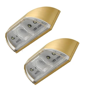Keyhole Light Lamp Battery Operated PIR Infrared IR Wireless Auto Sensor Motion Detector Door Keyhole with 4 LED Bulbs Light Lamp Tap Lights LED Night Light for Key Hole/Door Lock (2pc Gold) Keyhole Light Lamp Battery Operated PIR Infrared IR Wireless Auto Sensor Motion Detector Door Keyhole with 4 LED Bulbs Light Lamp Tap Lights LED Night Light for Key Hole/Door Lock (2pc Gold)