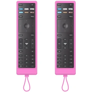 2 Pack Replacement for Vizio Smart TV Remote with Protective Cover (Pink) Universal Remote Control for Vizio TV Remote Compatible for VIZIO All LED LCD HD 4K UHD HDR Smart TV 2 Pack Replacement for Vizio Smart TV Remote with Protective Cover (Pink) Universal Remote Control for Vizio TV Remote Compatible for VIZIO All LED LCD HD 4K UHD HDR Smart TV
