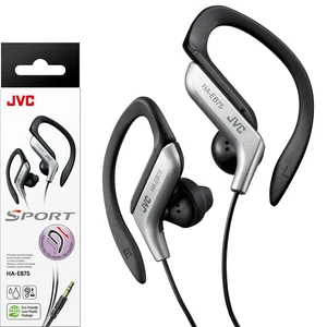 Clip Style Headphone Black and Silver Lightweight and Comfortable Ear Clip Splash Proof Water resistant Powerful Sound with Bass Boost HAEB75S Clip Style Headphone Black and Silver Lightweight and Comfortable Ear Clip Splash Proof Water resistant Powerful Sound with Bass Boost HAEB75S