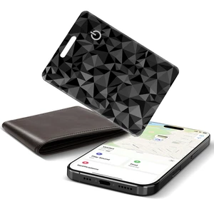 Wallet Tracker Card for Apple Find My (iOS Only), Ultra-Thin Bluetooth Tracker Smart Card Wallet Finder, IP68 Waterproof Slim Item Locator for Wallets, Keys, Passport & Luggage Tags ((Faceted Black) Wallet Tracker Card for Apple Find My (iOS Only), Ultra-Thin Bluetooth Tracker Smart Card Wallet Finder, IP68 Waterproof Slim Item Locator for Wallets, Keys, Passport & Luggage Tags ((Faceted Black)