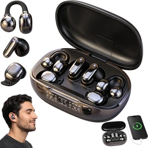6in1 Bluetooth Wireless Earbuds, Interchangeable Clipon, InEar & Sleep Earphones with Rechargeable Charging Case, APP EQ Control, LED Digital Display, Low Latency Headphones for Sports and Travel 6in1 Bluetooth Wireless Earbuds, Interchangeable Clipon, InEar & Sleep Earphones with Rechargeable Charging Case, APP EQ Control, LED Digital Display, Low Latency Headphones for Sports and Travel