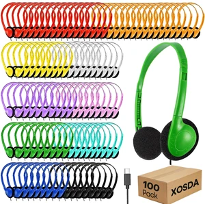 100 Pack USB C Classroom Bulk Headphones for Kids Schools Students K-12, Wholesale Type C Wired Headphones Class Set Compatible with Newer Chromebooks, iPads, Tablets and Laptops(LS857C,100 Mixed) 100 Pack USB C Classroom Bulk Headphones for Kids Schools Students K-12, Wholesale Type C Wired Headphones Class Set Compatible with Newer Chromebooks, iPads, Tablets and Laptops(LS857C,100 Mixed)