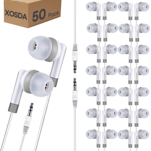 50 Pack Bulk Earbud Headphones for Kids Classroom School, Wholeslae Wired Earphones Class Set for Students Children Toddler Teens Boys Girls(XPG101, 50 White) 50 Pack Bulk Earbud Headphones for Kids Classroom School, Wholeslae Wired Earphones Class Set for Students Children Toddler Teens Boys Girls(XPG101, 50 White)
