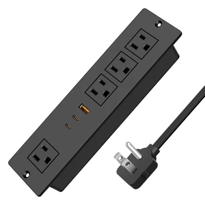 45W USB C Recessed Power Strip, Ultra Thin Flat Plug Recessed Outlet, 4 AC Outlets & 3 USB Port, Flush Mount for Conference Rooms, Office Tables, Furniture-10FT Cord 45W USB C Recessed Power Strip, Ultra Thin Flat Plug Recessed Outlet, 4 AC Outlets & 3 USB Port, Flush Mount for Conference Rooms, Office Tables, Furniture-10FT Cord