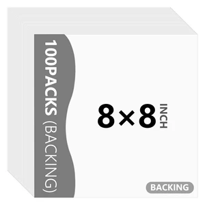 100 Pack Backing Boards, 8x8 Uncut White Mat Boards Acid-Free Backerboards for Art Prints, Ideal for Photos, Pictures, Prints, and Frames 100 Pack Backing Boards, 8x8 Uncut White Mat Boards Acid-Free Backerboards for Art Prints, Ideal for Photos, Pictures, Prints, and Frames