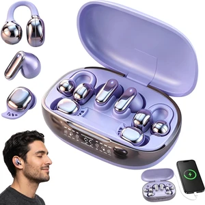 6in1 Bluetooth Wireless Earbuds, Interchangeable Clipon, InEar & Sleep Earphones with Rechargeable Charging Case, APP EQ Control, LED Digital Display, Low Latency Headphones for Sports and Travel 6in1 Bluetooth Wireless Earbuds, Interchangeable Clipon, InEar & Sleep Earphones with Rechargeable Charging Case, APP EQ Control, LED Digital Display, Low Latency Headphones for Sports and Travel