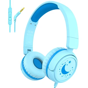 K6 Kids Headphones for Toddler & Kids Ages 2-12, 85/94dB Safe Volume Limited, Wired with 3.5mm Jack, HD Microphone, Adjustable & Foldable, On-Ear Headphones for Tablet, School, Travel (Cyan) K6 Kids Headphones for Toddler & Kids Ages 2-12, 85/94dB Safe Volume Limited, Wired with 3.5mm Jack, HD Microphone, Adjustable & Foldable, On-Ear Headphones for Tablet, School, Travel (Cyan)