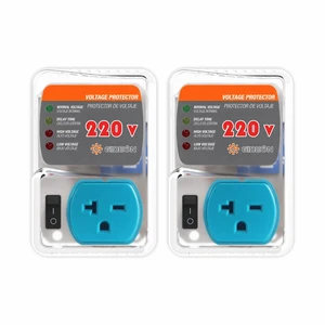 220V Surge Protector, Voltage Protector for Refrigerator, Air Conditioner & Home Appliances, Heavy Duty 20A 4400W Voltage Regulator with High & Low Voltage Protection, Brownout Protection 220V Surge Protector, Voltage Protector for Refrigerator, Air Conditioner & Home Appliances, Heavy Duty 20A 4400W Voltage Regulator with High & Low Voltage Protection, Brownout Protection