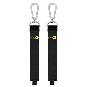 Hook 'n Hang Straps - 32" (2-Pack) Black Carabiner Straps to Use as Heavy Duty Extension Cord Organizer or RV Hose Hook 'n Hang Straps - 32" (2-Pack) Black Carabiner Straps to Use as Heavy Duty Extension Cord Organizer or RV Hose